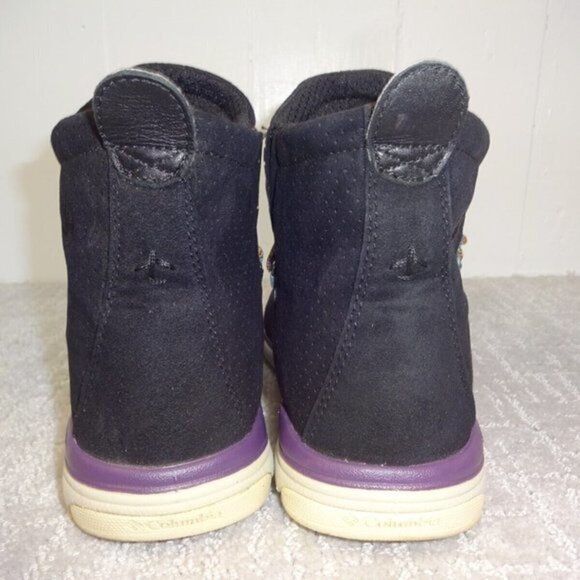 𝅺columbia Transit Mid Unisex Size 8 US Black Lace up Boot Shoes YU3560-010 - Picture 3 of 9